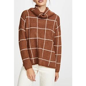 Line & Dot Check Sweater Size Large